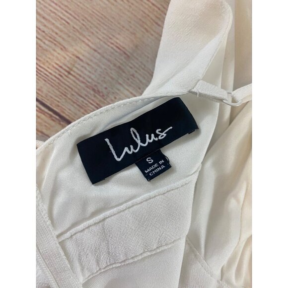 Lulu's Women's White Strappy Cross Front Romper - Small - Picture 14 of 14